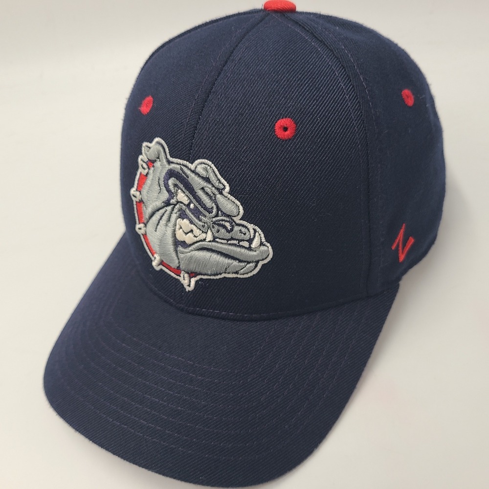Gonzaga Bulldogs Hat Fitted 7 1/8 Zephyr Blue Red NCAA University Logo Zags Men